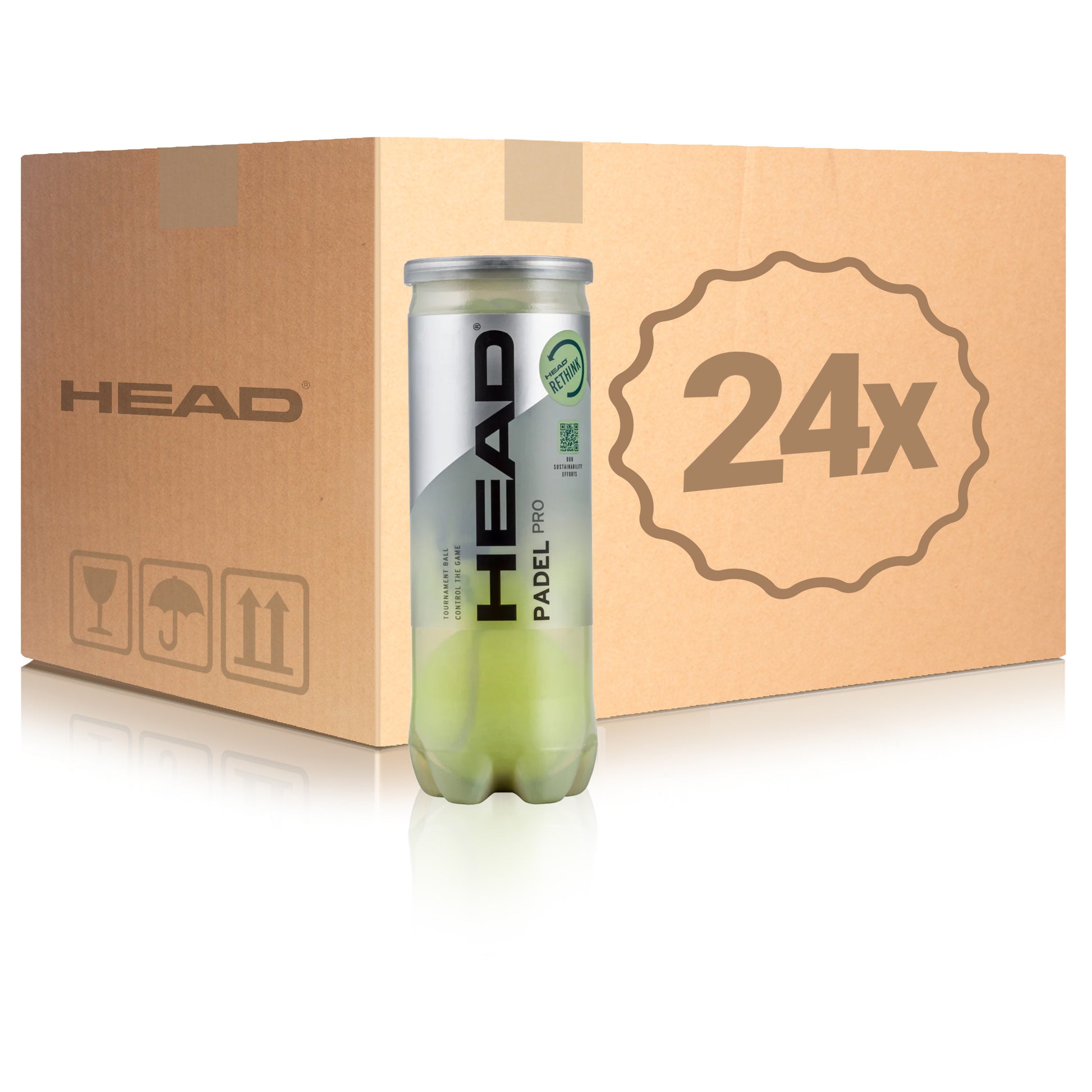 HEAD 24x 3-pack rör Padel Pro I kartong