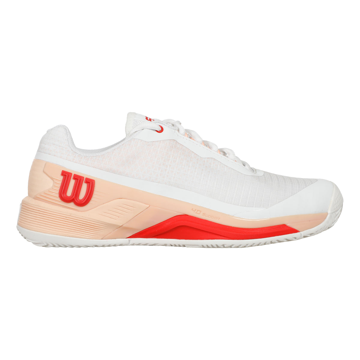 Wilson Rush Pro 4.0 Sko för grus Damer - vit, apricot
