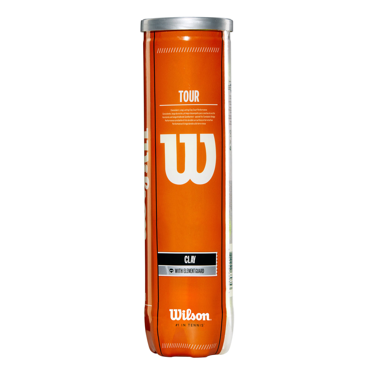 Wilson Tour Clay TBall 4er 4-pack rör