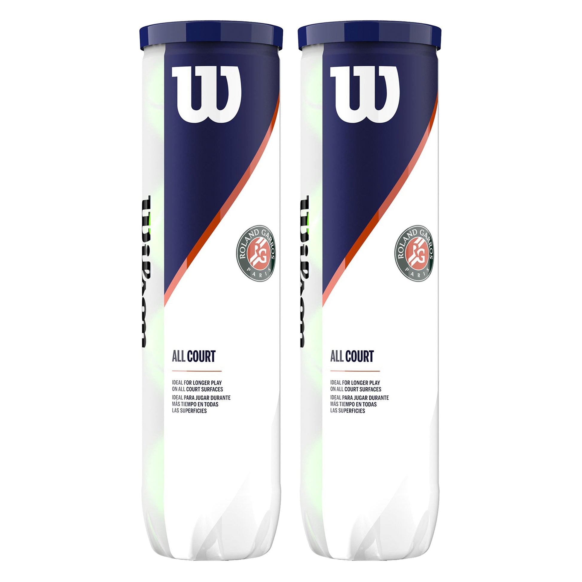 Wilson Roland Garros All Court 2x 4-pack Rör