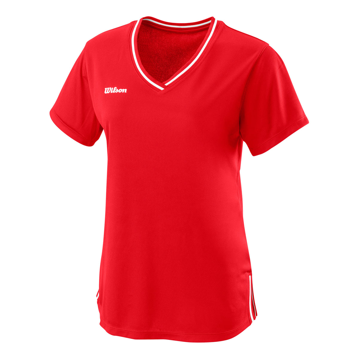 Wilson II V-Neck T-shirt Damer - röd,