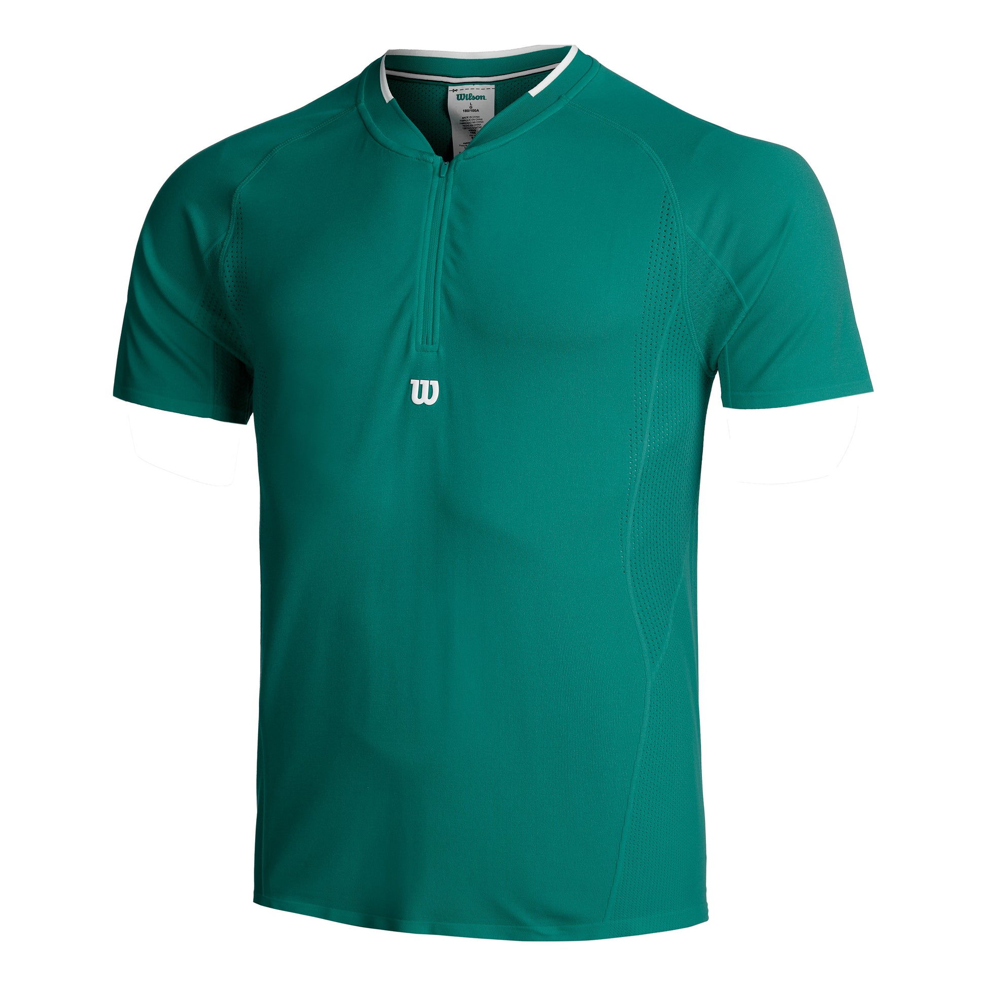Wilson Players Seamless Zip Henley 2.0 T-shirt Herrar-Grön