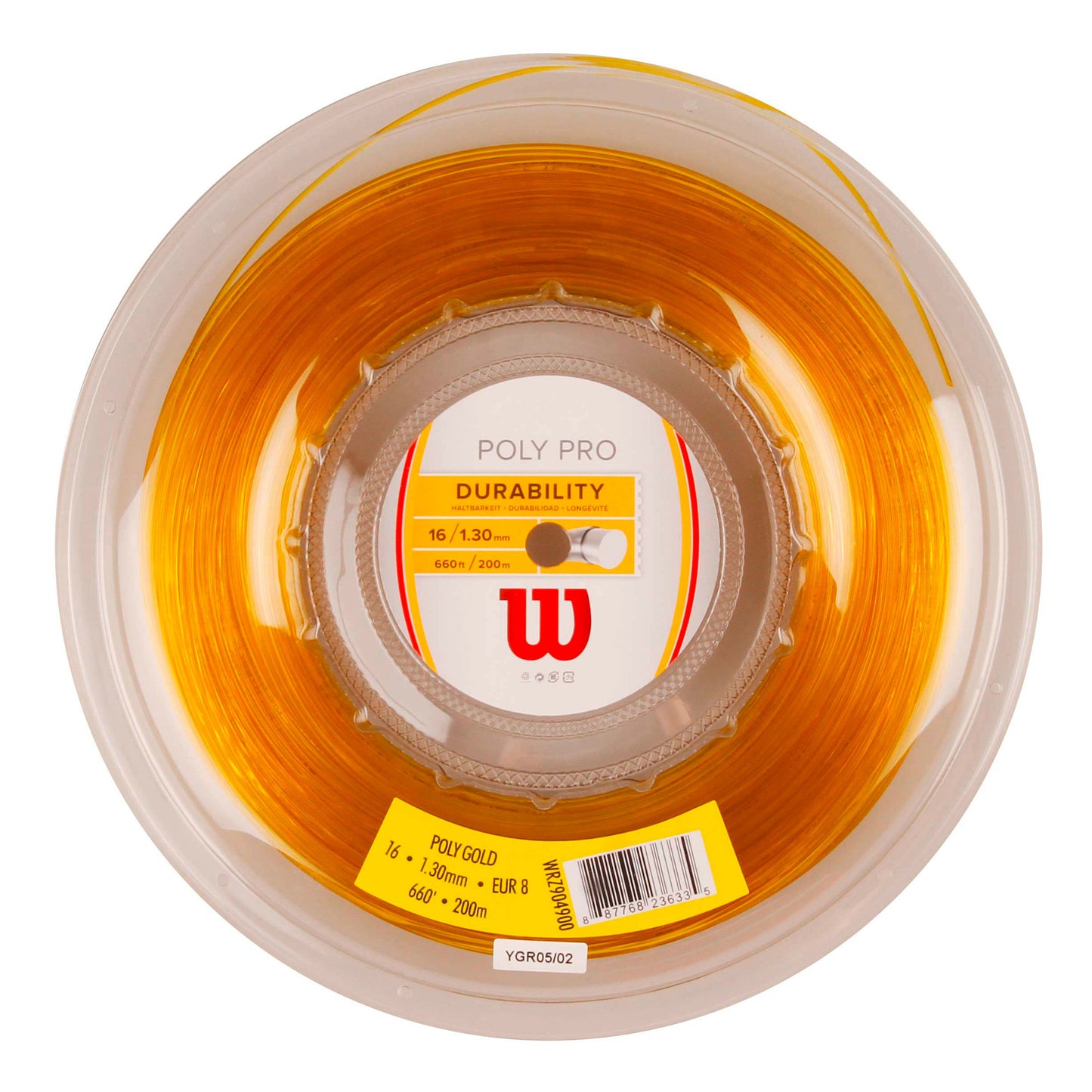 Wilson Poly Strängrulle 200m-Guld