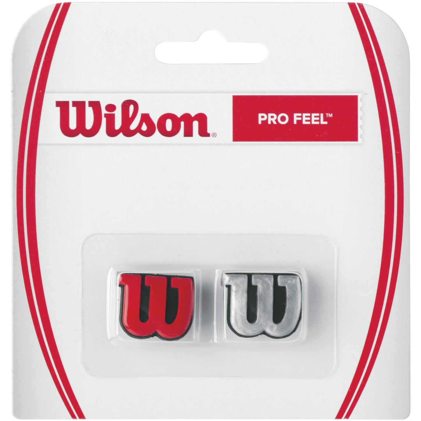 Wilson Pro Feel Dämpare 2-pack-Silver,Röd