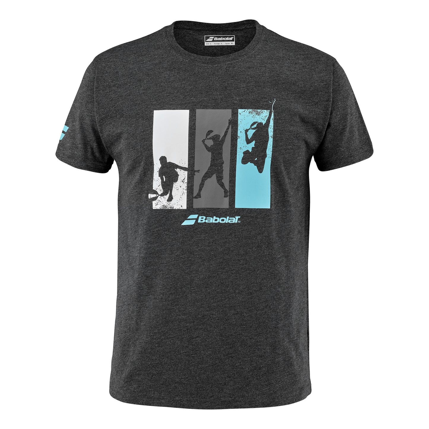 Babolat Cotton T-shirt Herrar - svart, flerfärgad