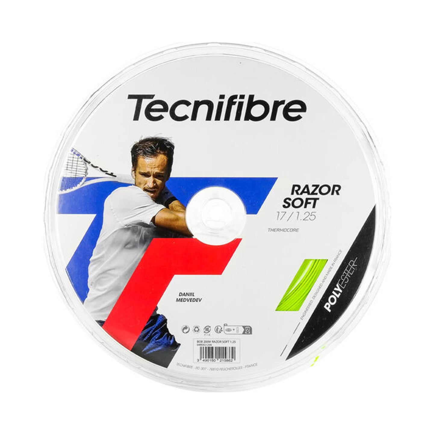 Tecnifibre Razor Soft 200m Strängrulle-Lime