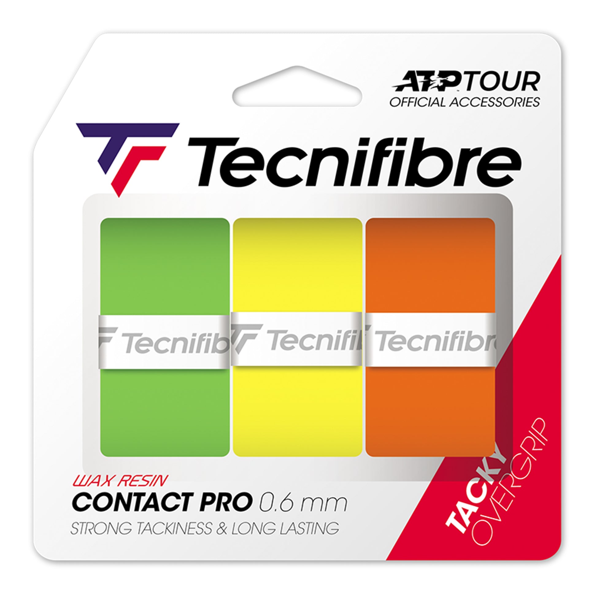 Tecnifibre Contact Pro Farbmix 3er 3-pack-Flerfärgad