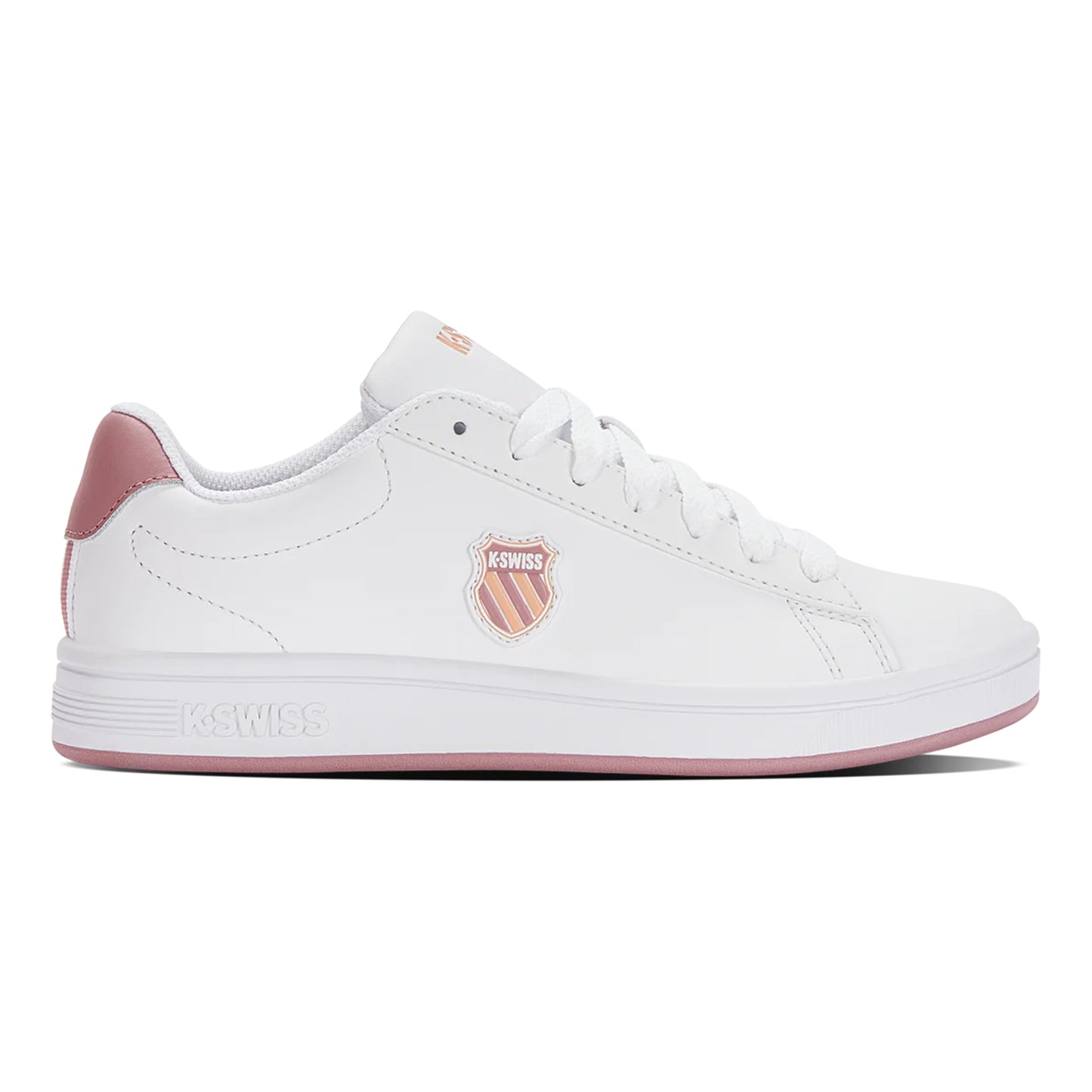 K-Swiss Court Shield Fritidssko Damer - vit, gammal rosa