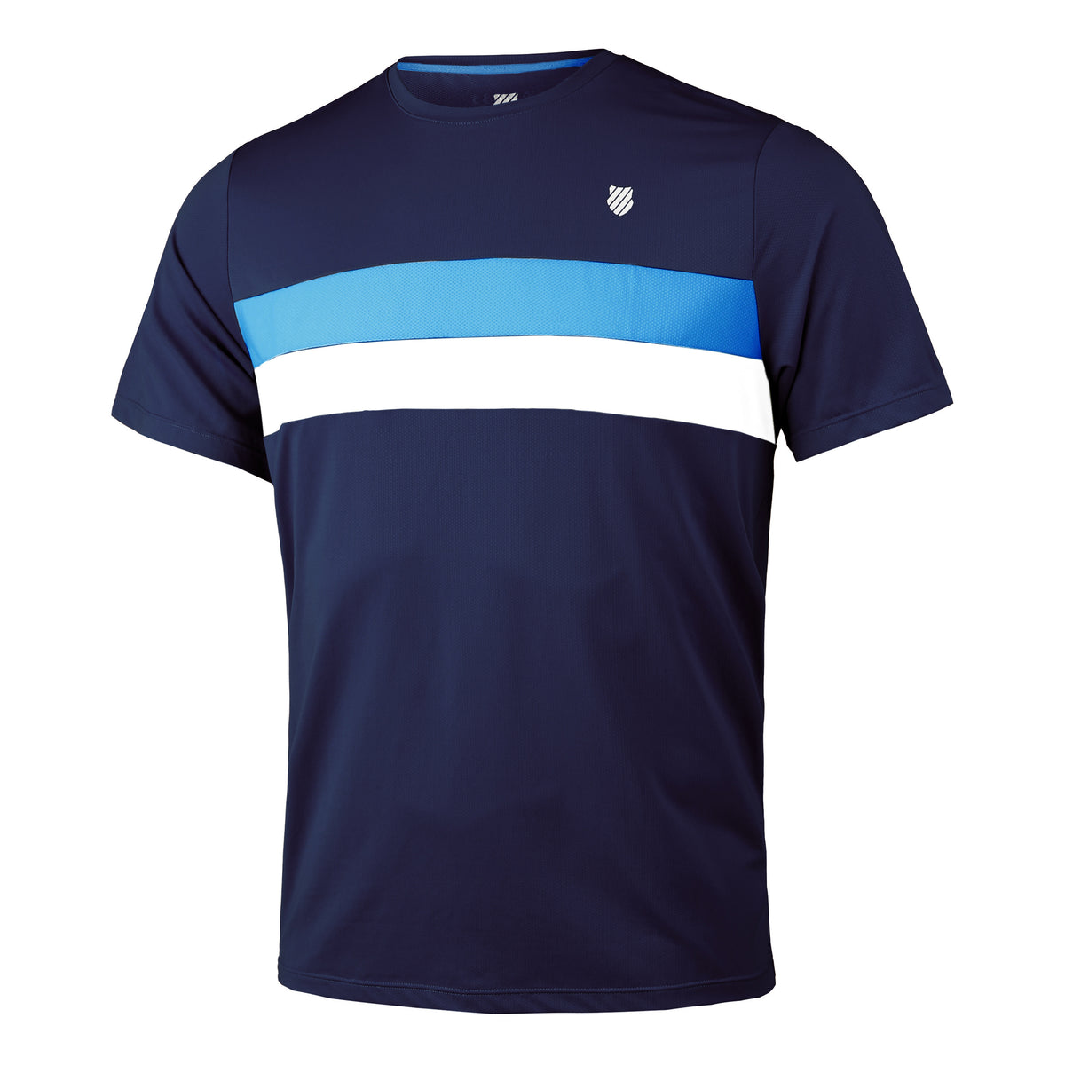 K-Swiss Core Team Stripe Crew T-shirt Herrar - mörkblå, flerfärgad
