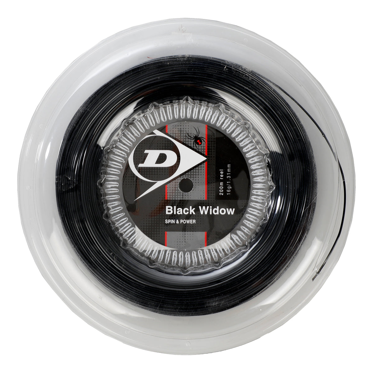 Dunlop Black Widow Strängrulle 200m-Svart