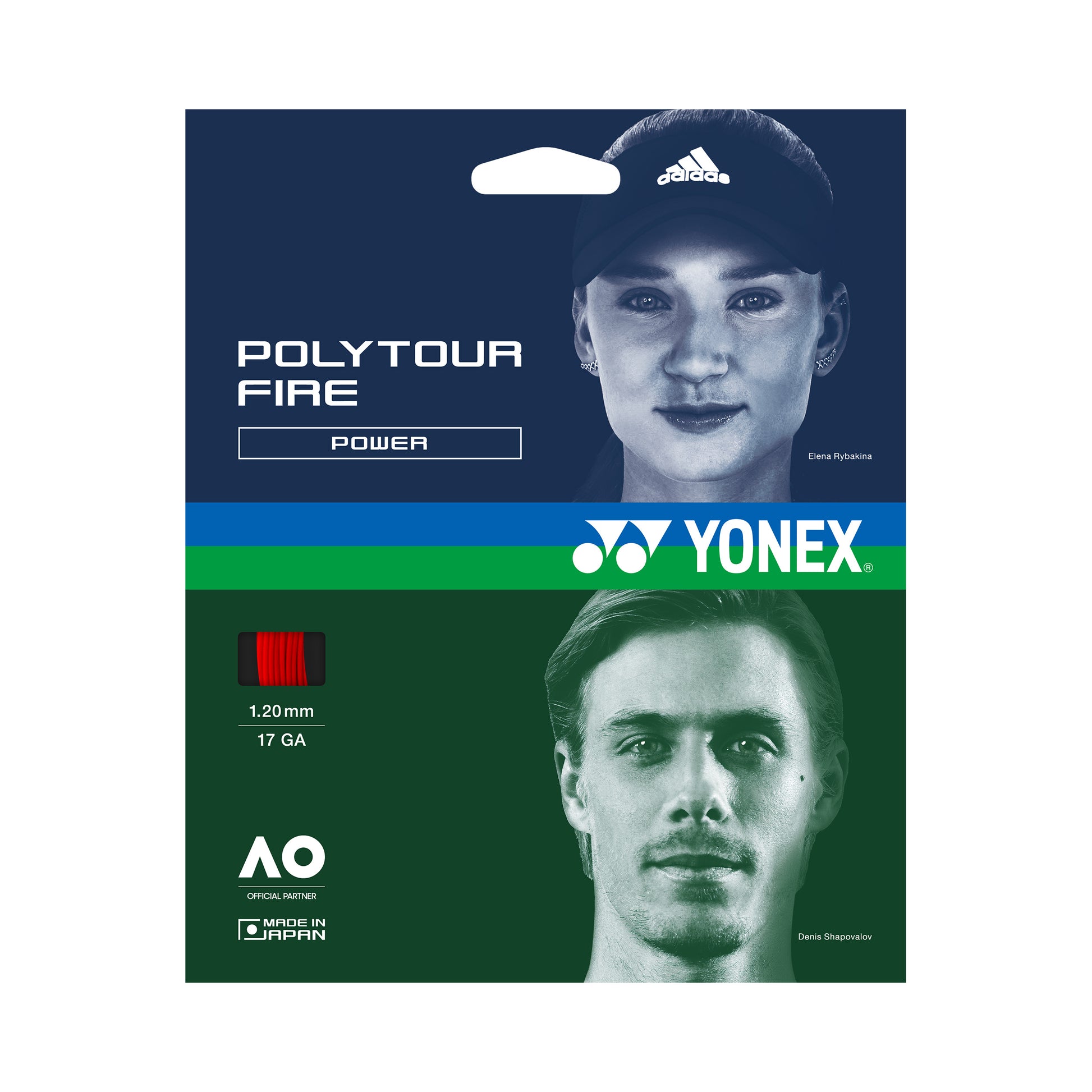 Yonex Poly Tour Fire Strängset 12m - röd
