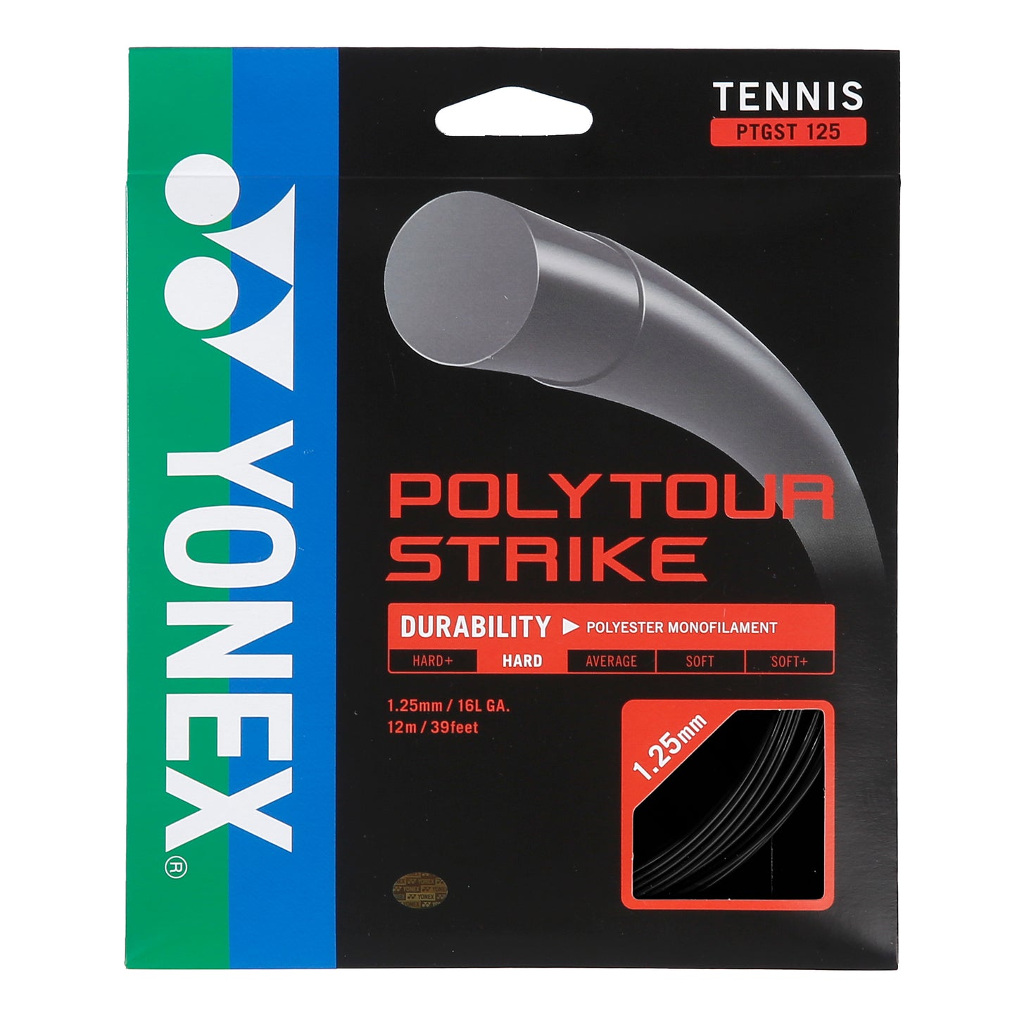 Yonex Poly Tour Strike Strängset 12m - svart