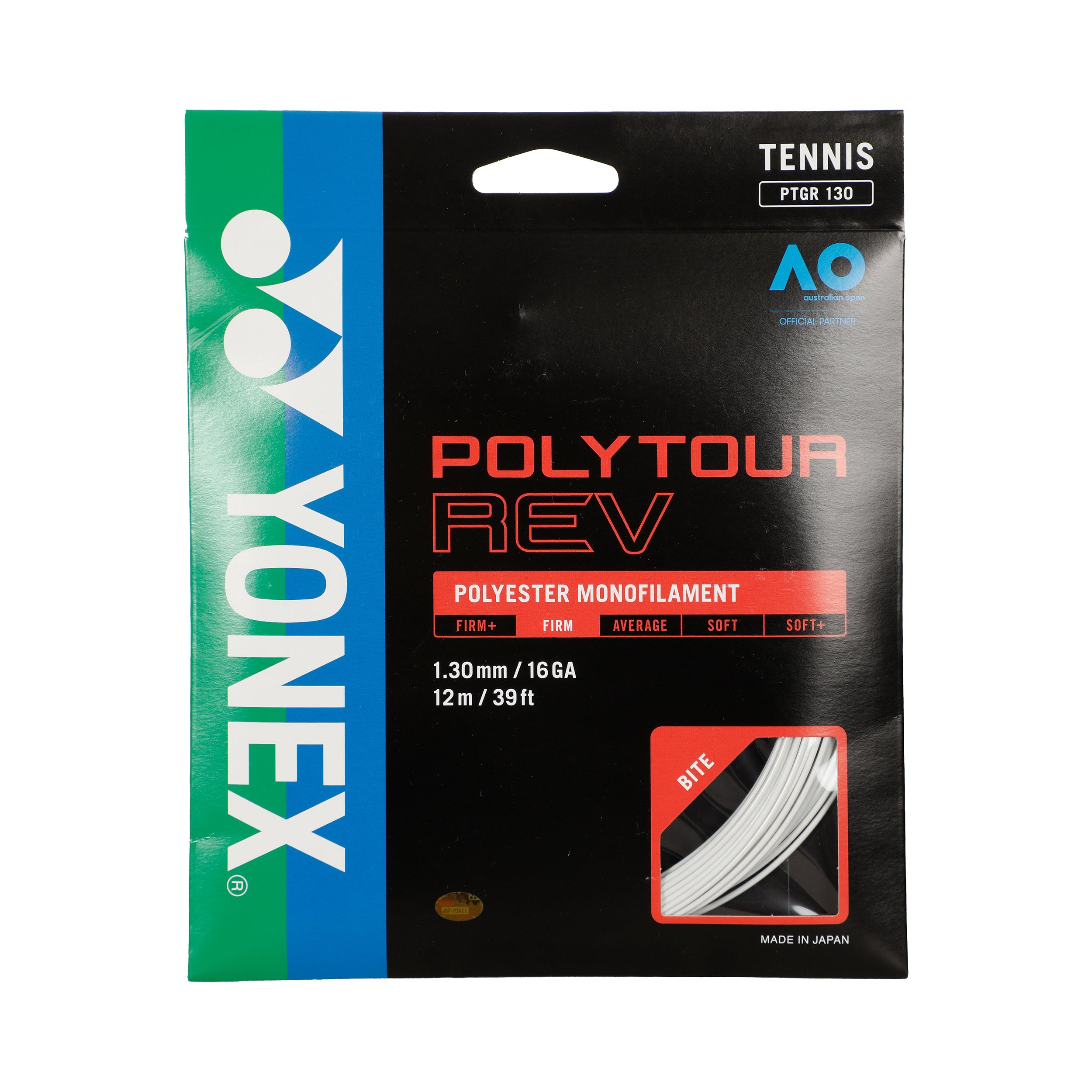 Yonex Poly Tour Rev Strängset 12m-Vit