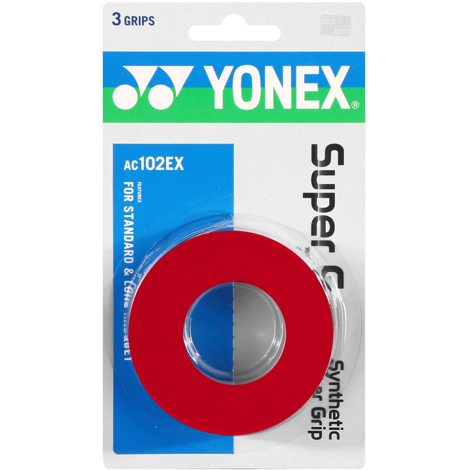 Yonex Super Grap 3-pack - röd