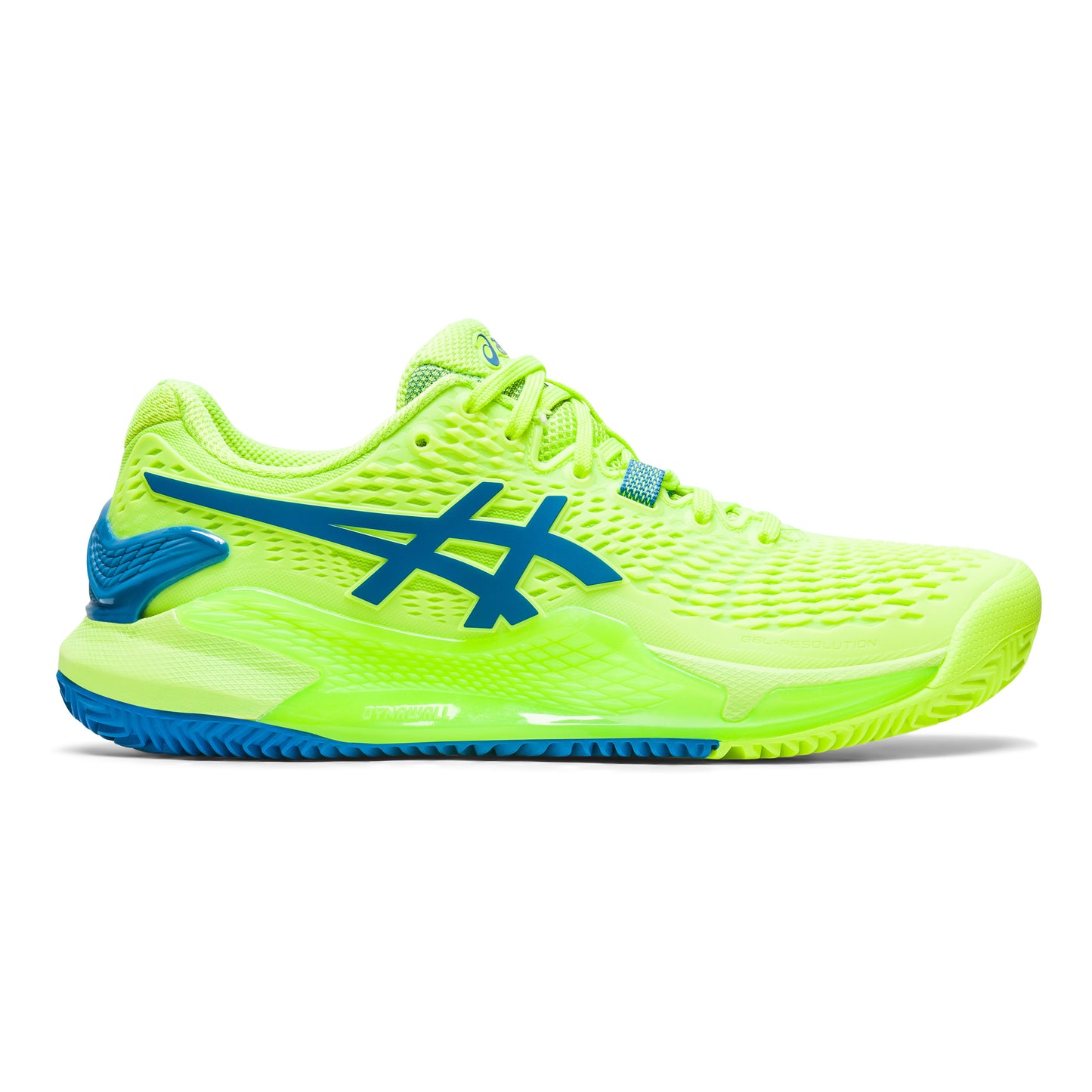 ASICS Gel-Resolution 9 Sko för grus Damer - neongrön, blå