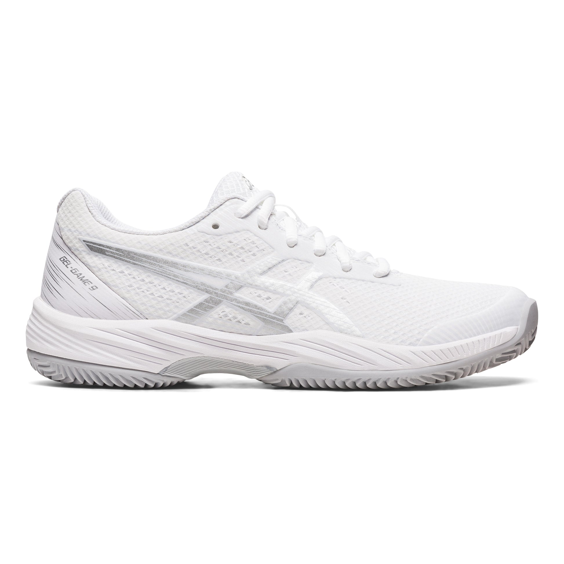 ASICS Gel-Game 9 Sko för grus Damer - vit, silver