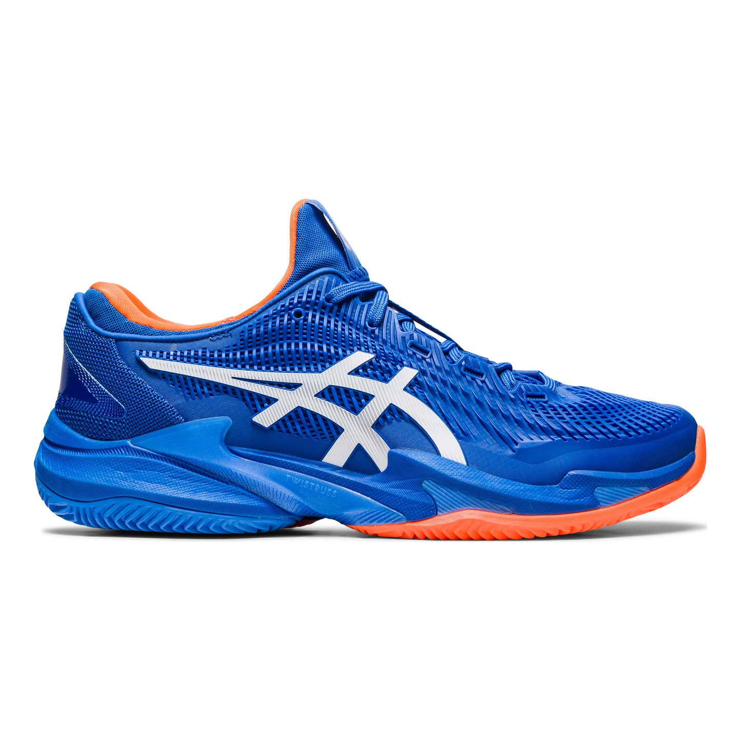 ASICS Court FF 3 Novak Sko för grus Herrar - blå, orange