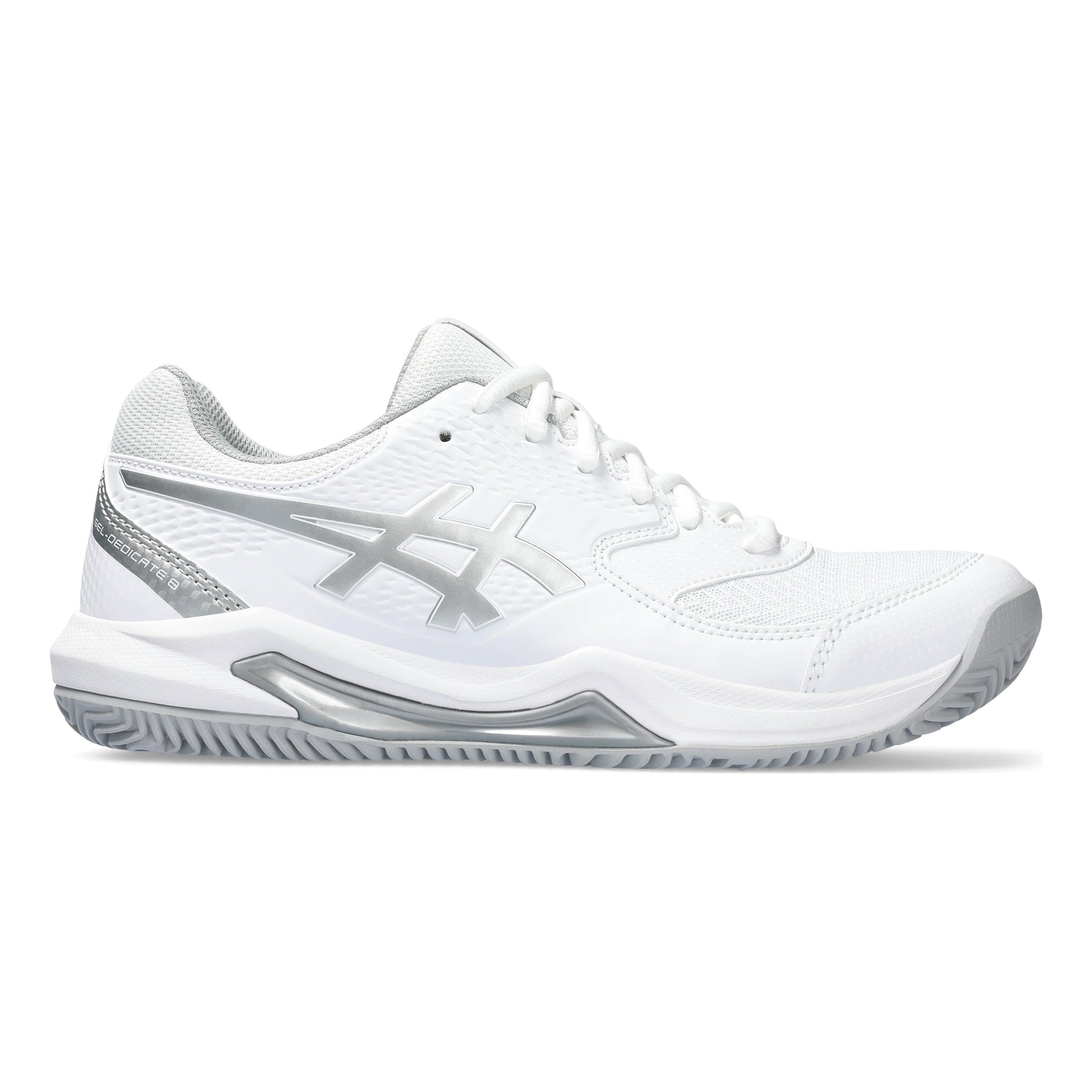 ASICS Gel-Dedicate 8 CLY Sko För Grus Damer-Vit,Silver