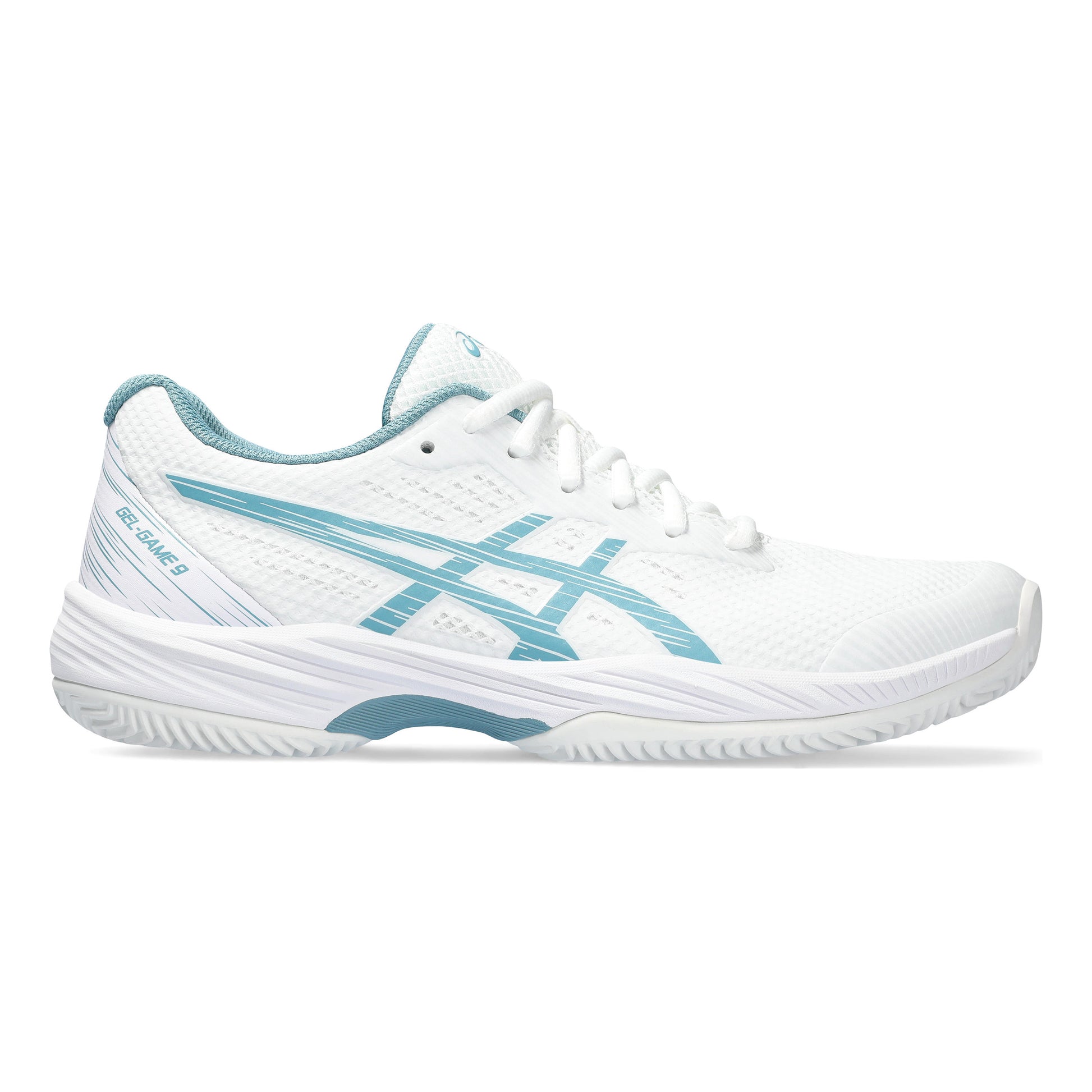 ASICS Gel-Game 9 Sko för grus Damer - vit, petrol