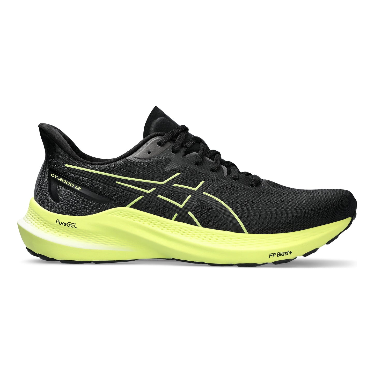 ASICS GT-2000 12 Stabilitetssko Herrar - svart, neongul