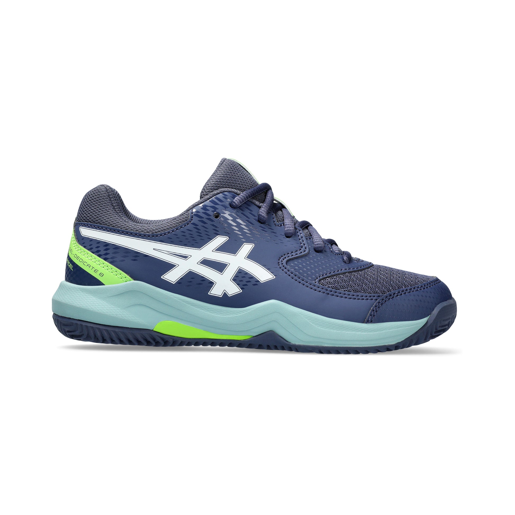 ASICS GEL-DEDICATE 8 PADEL GS Padelsko Barn-mörkblå, neongrön