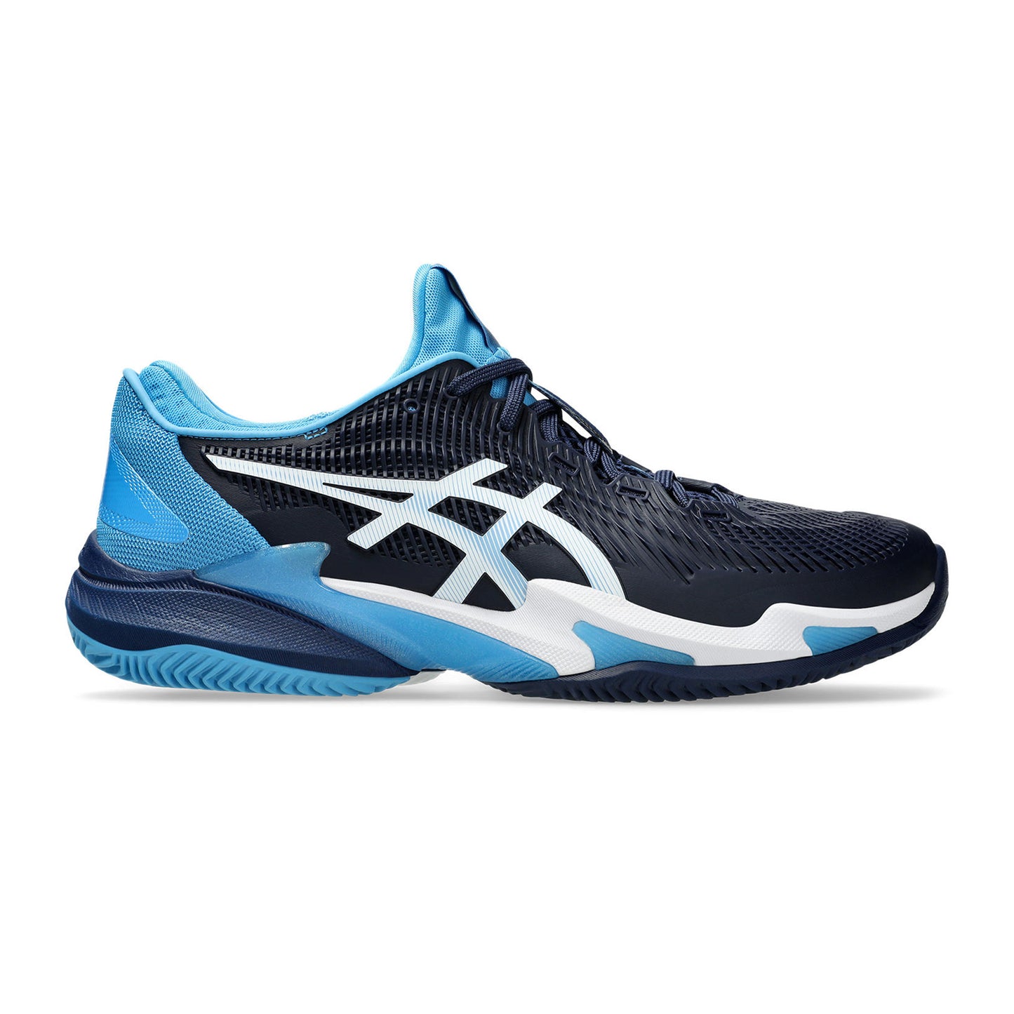 ASICS Court FF 3 Novak Sko för grus Herrar - mörkblå, ljusblå