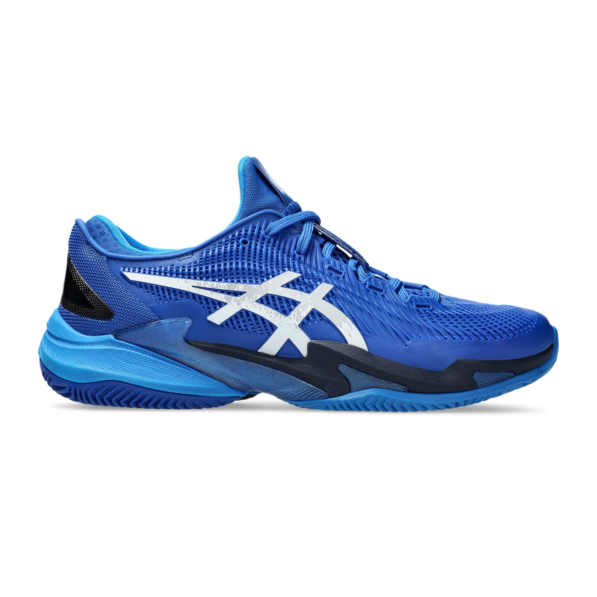 ASICS Court FF 3 Novak Sko för grus Herrar - blå, silver