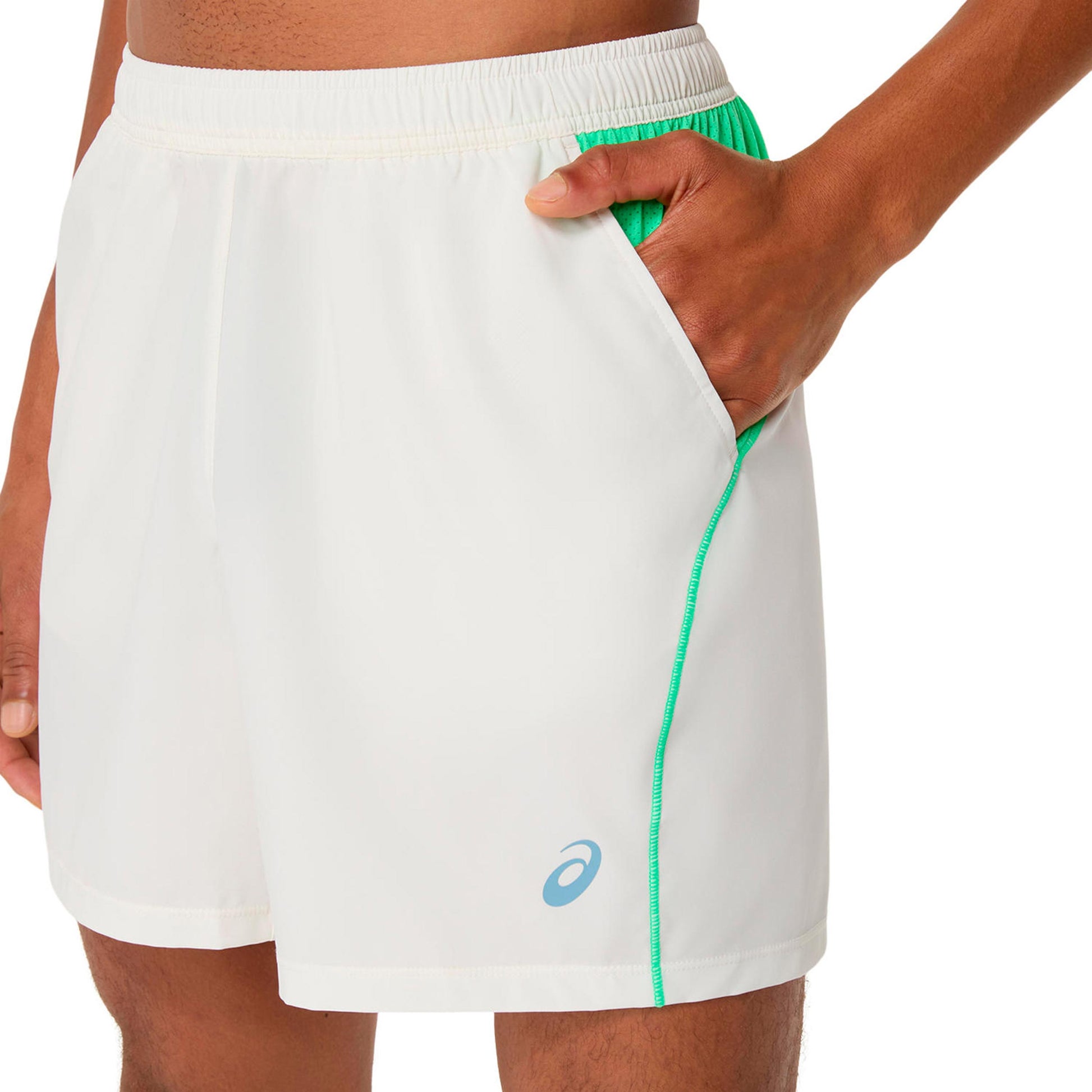 ASICS Court 7in Shorts Herrar - creme, grön