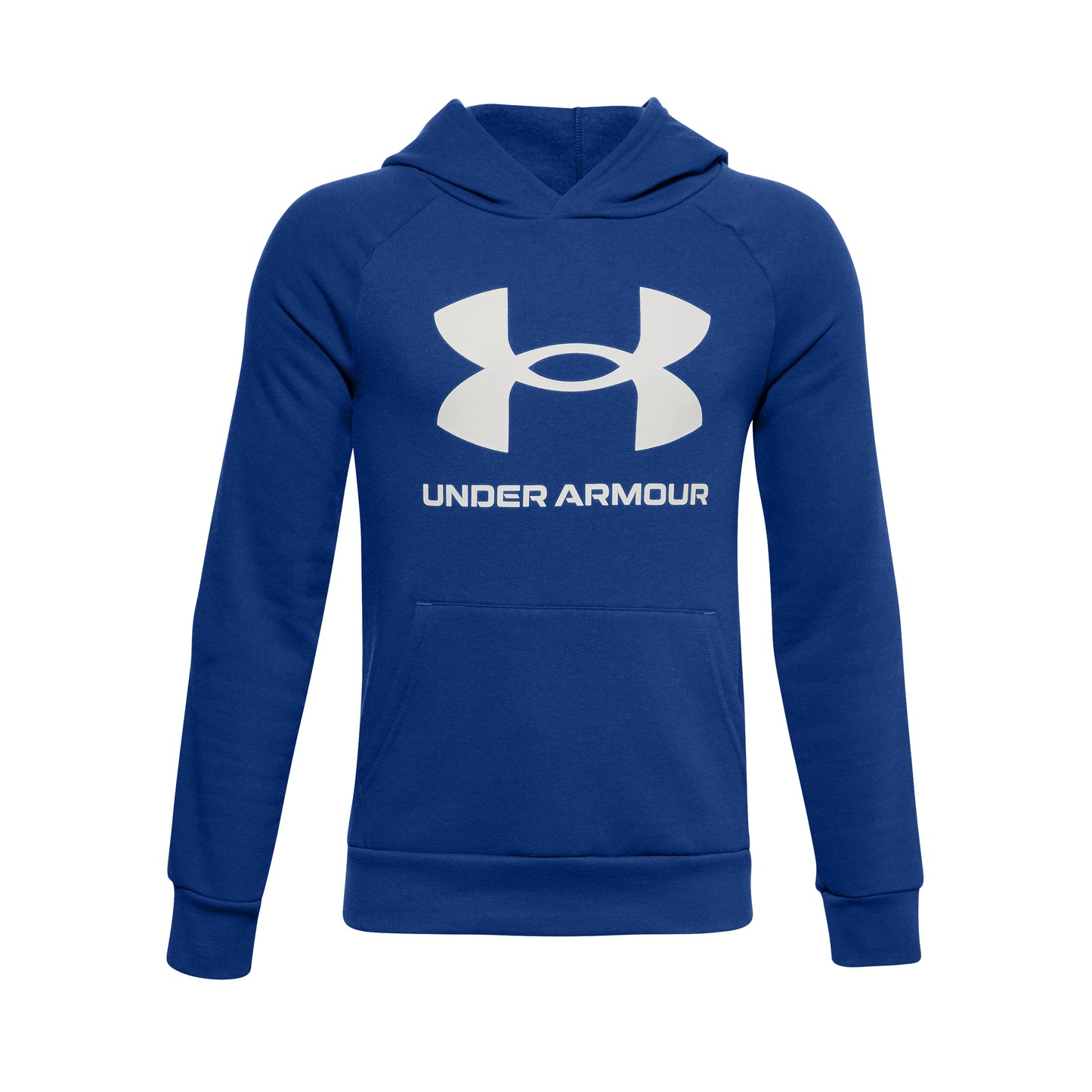 Under Armour Fleece Huvtröja Pojkar - blå, vit