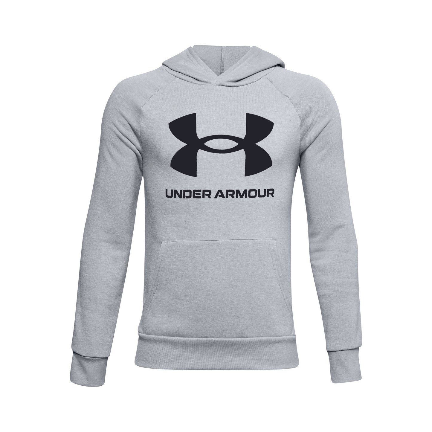 Under Armour Fleece Huvtröja Pojkar - ljusgrå, svart