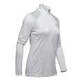Tech Half-Zip Twist Långärmat Damer - ljusgrå, silver