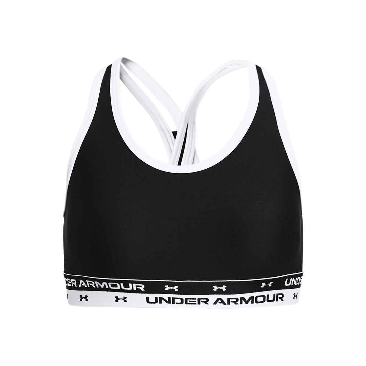 Under Armour Crossback Solid Sport-behå Flickor - svart, vit