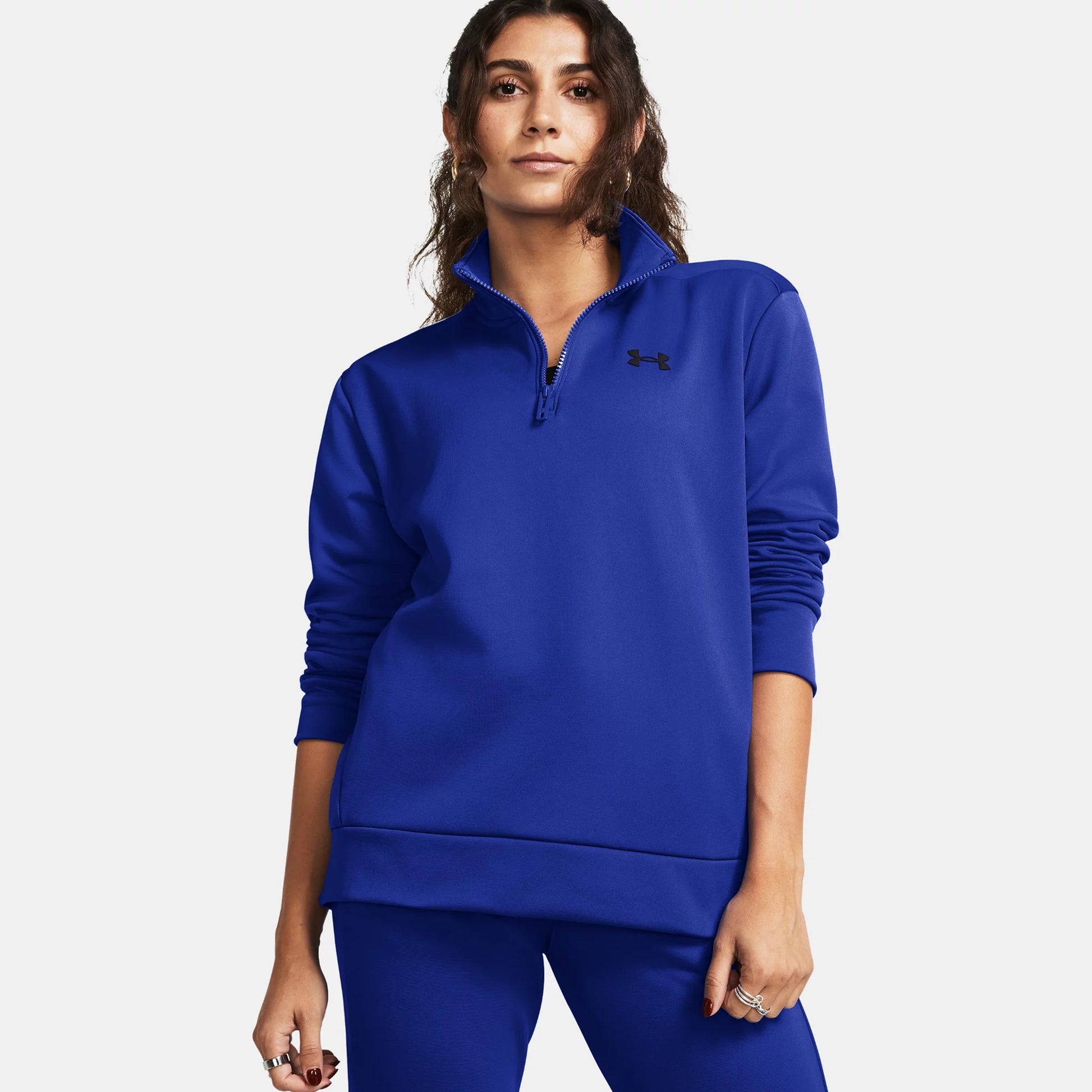 Under Armour 1/4 Zip Långärmat Damer - mörkblå,