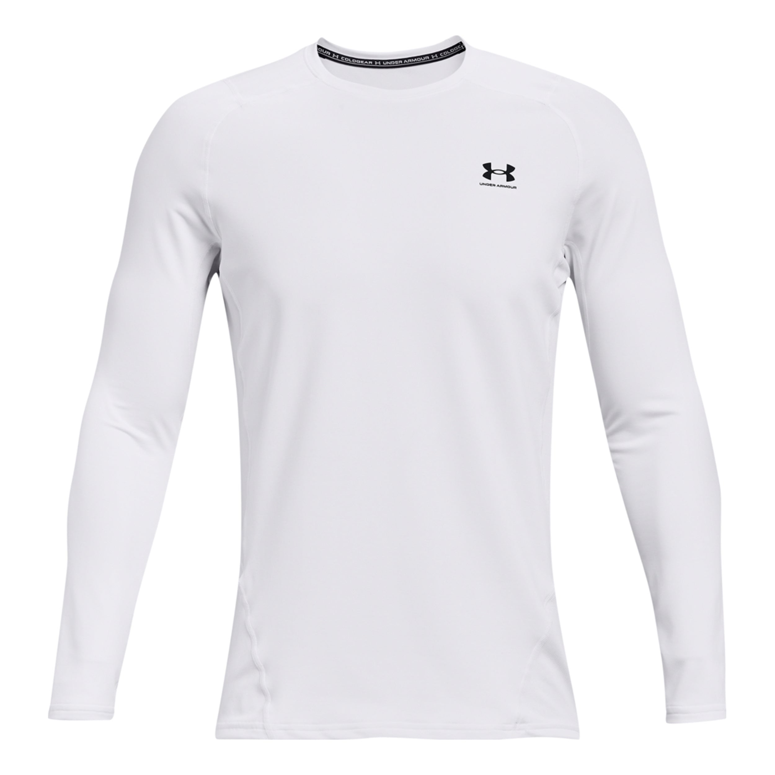 Under Armour Coldgear Fitted Crew Långärmat Herrar - vit,