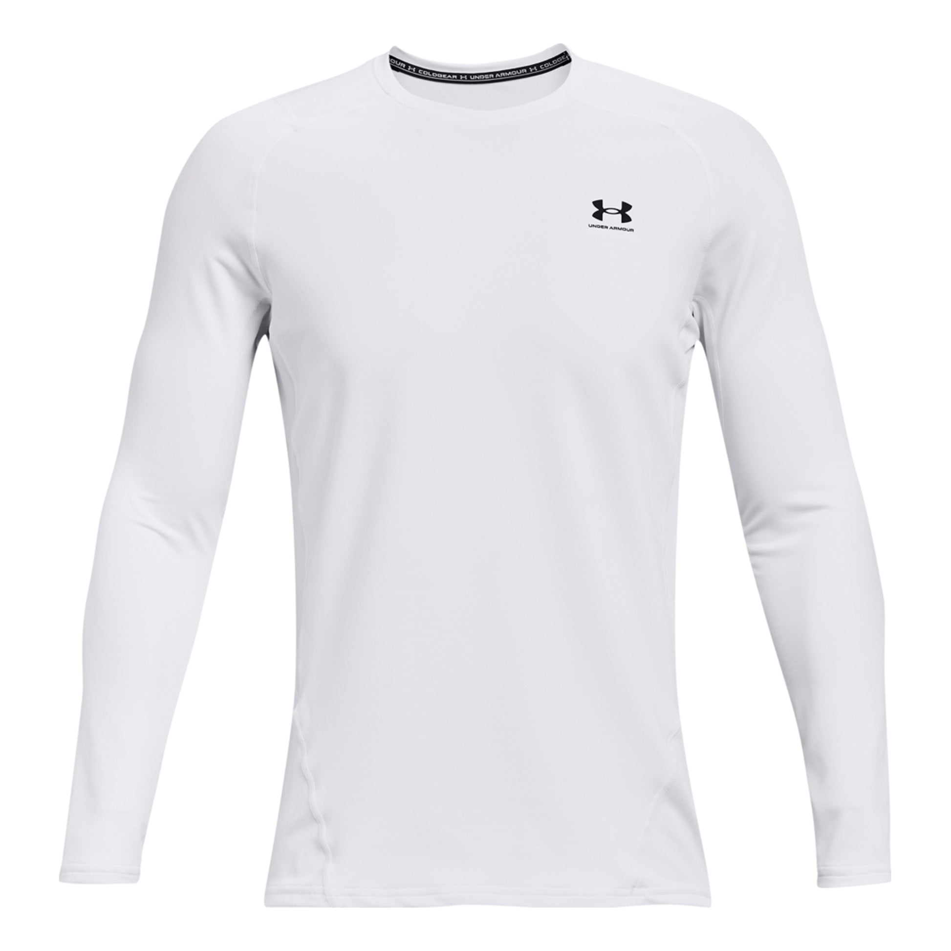 Under Armour Coldgear Fitted Crew Långärmat Herrar - vit,