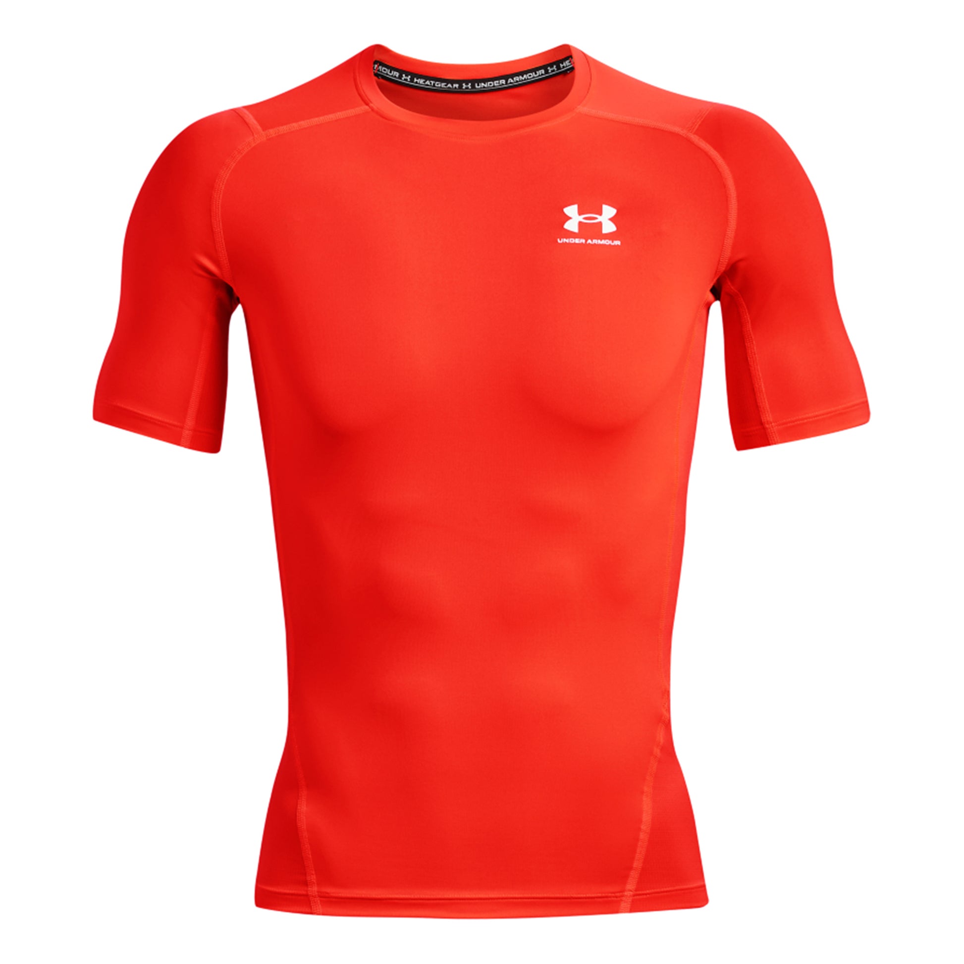 Under Armour Heatgear Comp T-shirt Herrar - neonröd,