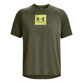 Tech printed fill T-shirt Herrar - mörkgrön, gul