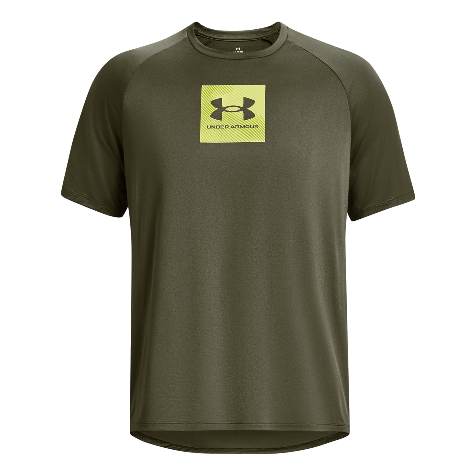 Under Armour Tech printed fill T-shirt Herrar - mörkgrön, gul