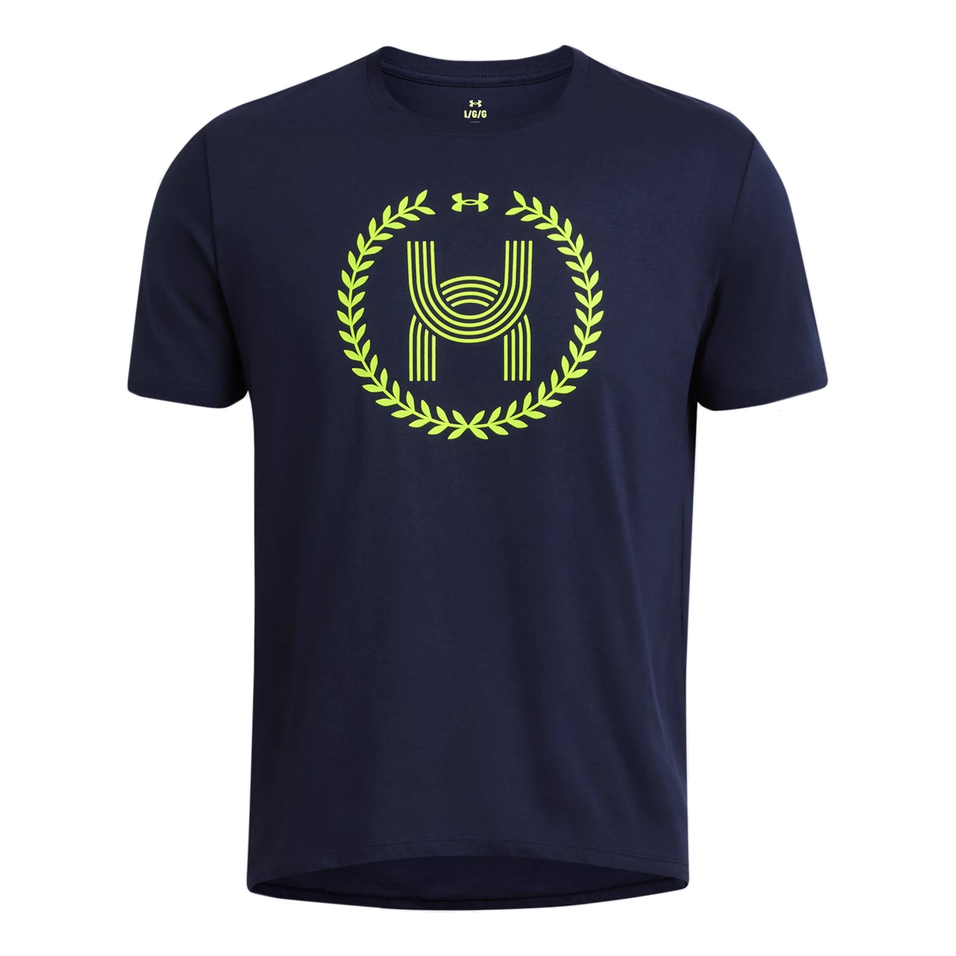 Under Armour Run Everywhere Wreath SS Löpartröja Herrar-Mörkblå,Neongul