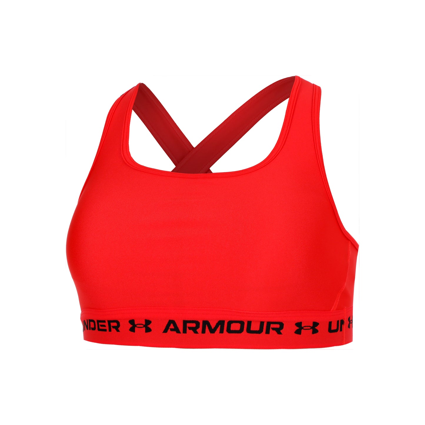 Under Armour Crossback Mid Sport-behå Damer-Neonröd