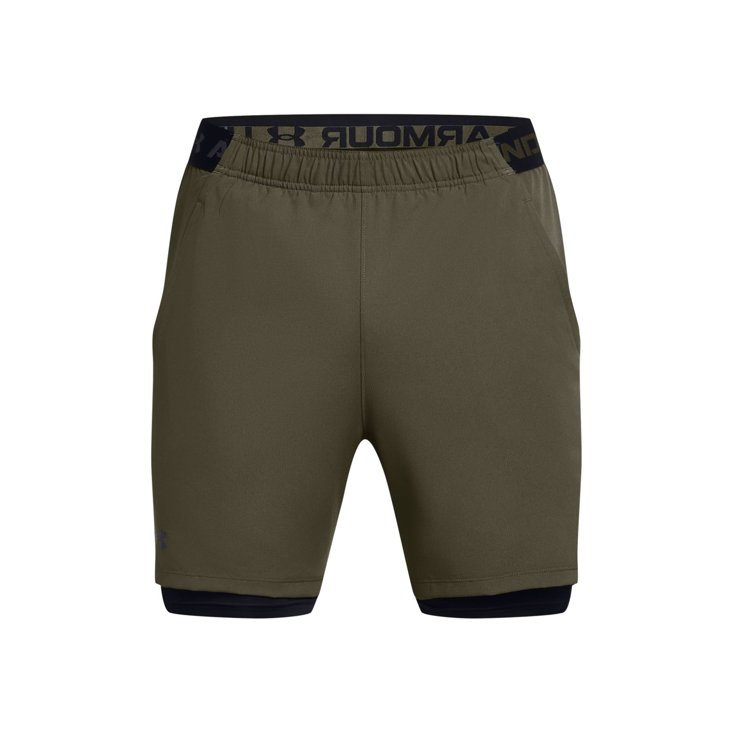 Under Armour Vanish Woven 2in1 Shorts Herrar - oliv, svart