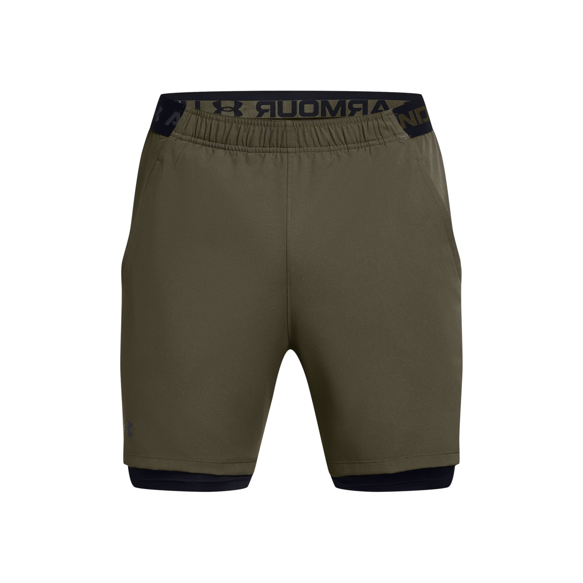 Under Armour Vanish Woven 2in1 Shorts Herrar - oliv, svart