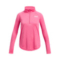 Tech Graphic Half-Zip Långärmat Flickor-Pink