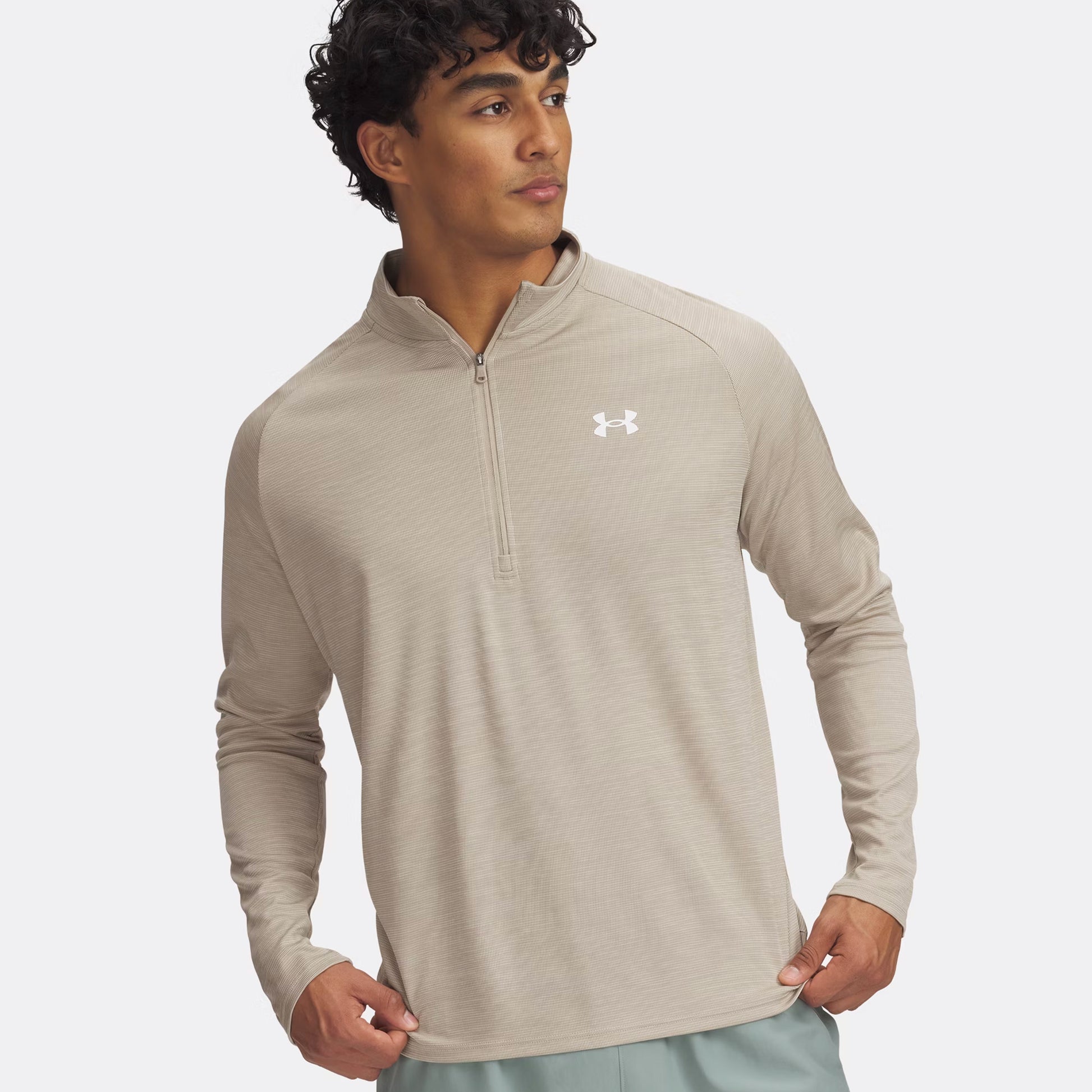 Under Armour Tech Textured Half-Zip Långärmat Herrar - brun,