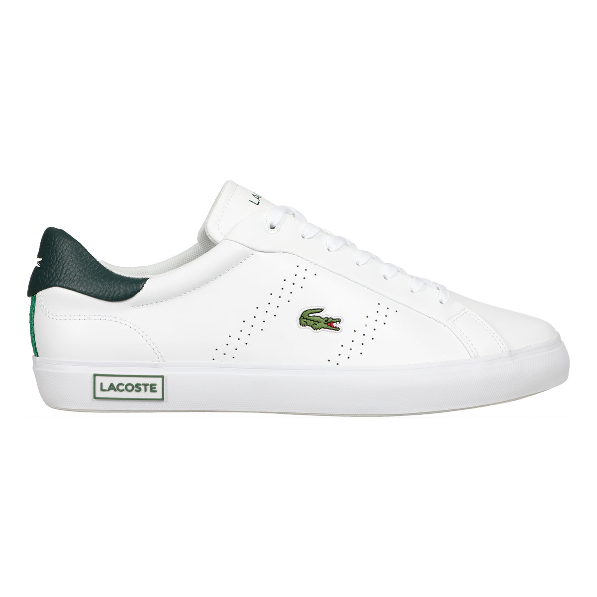 Lacoste Powercourt 2.0 Fritidssko Herrar - vit, mörkgrön