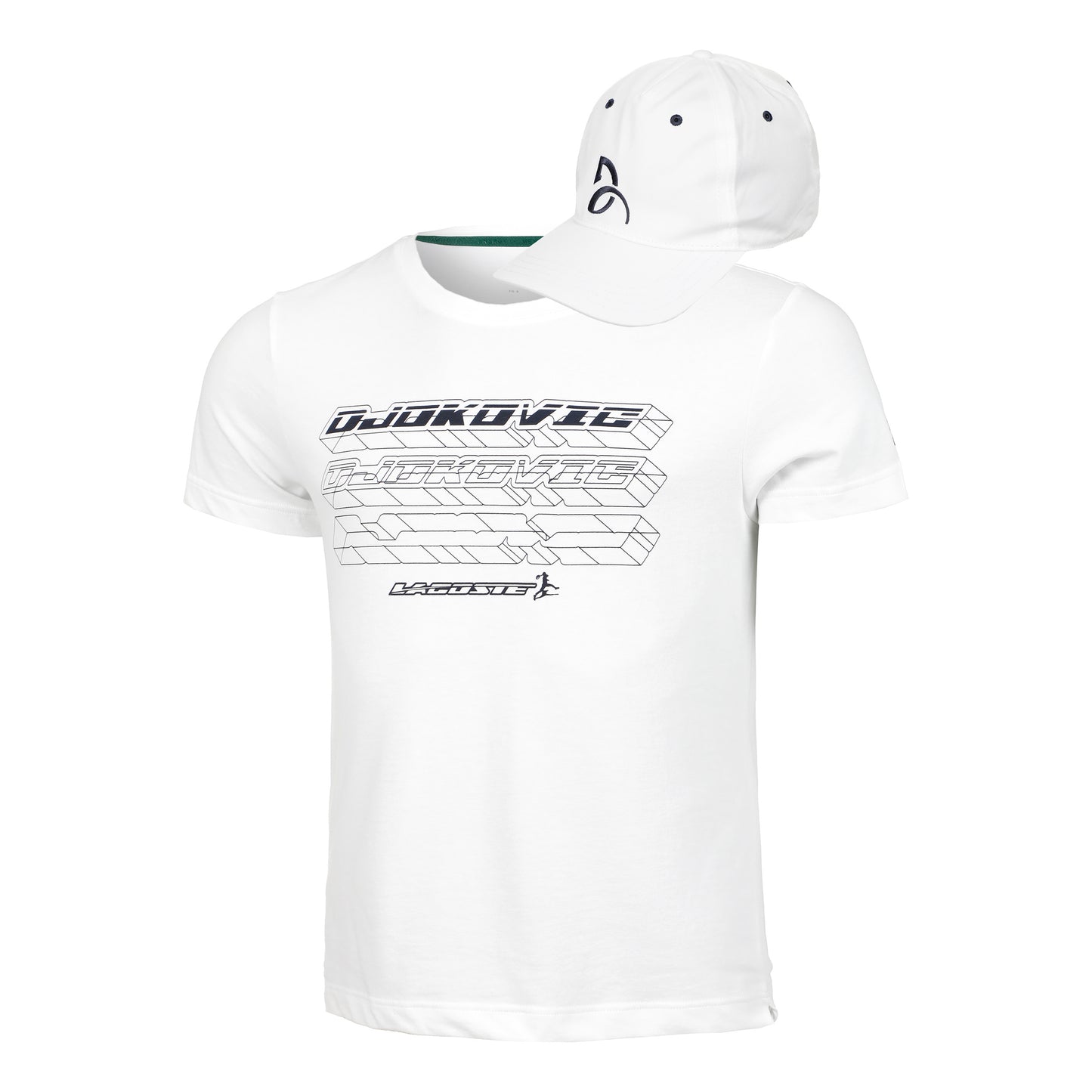Lacoste Djokovic Cap + T-shirt Herrar - vit,