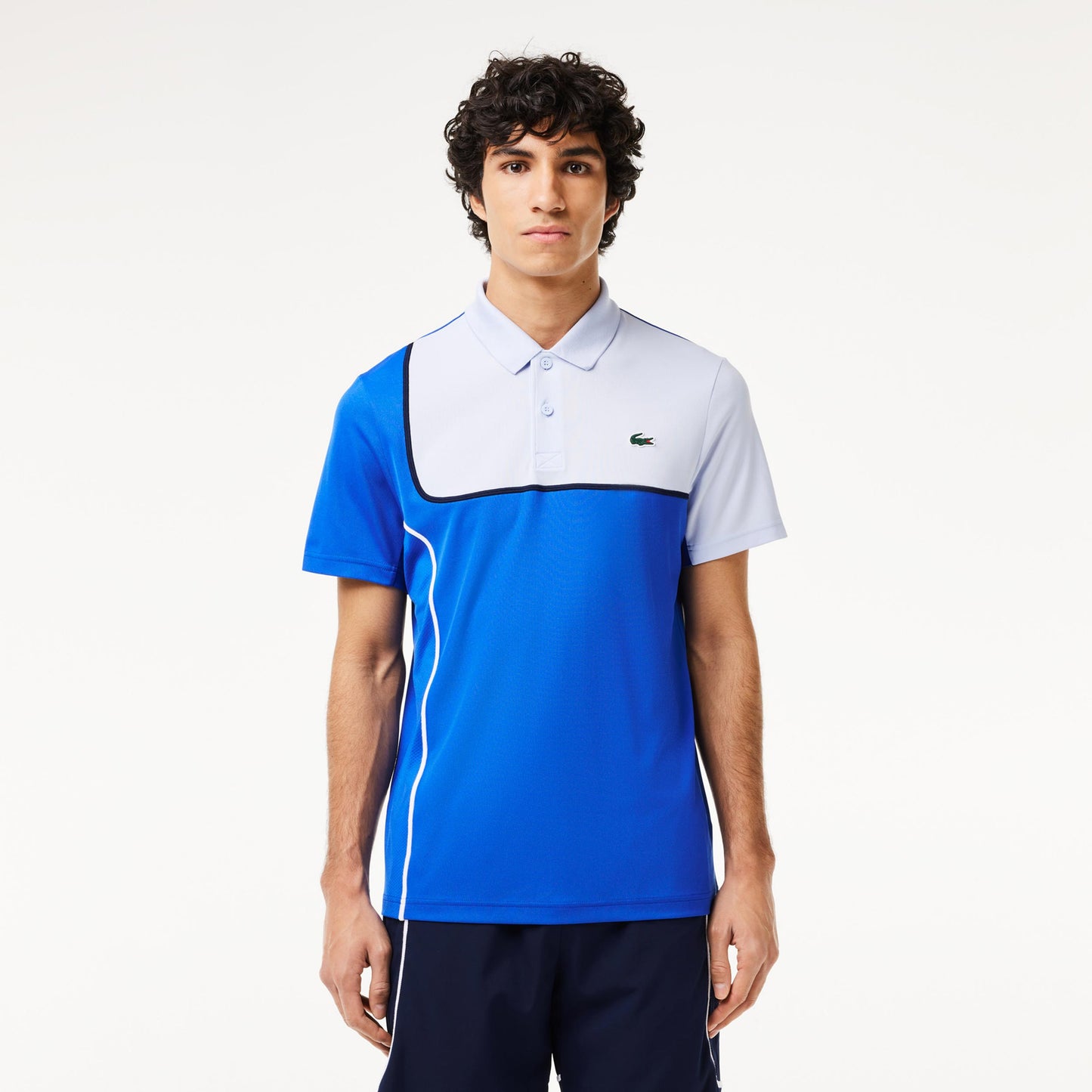 Lacoste Polo Herrar-Blå,Vit