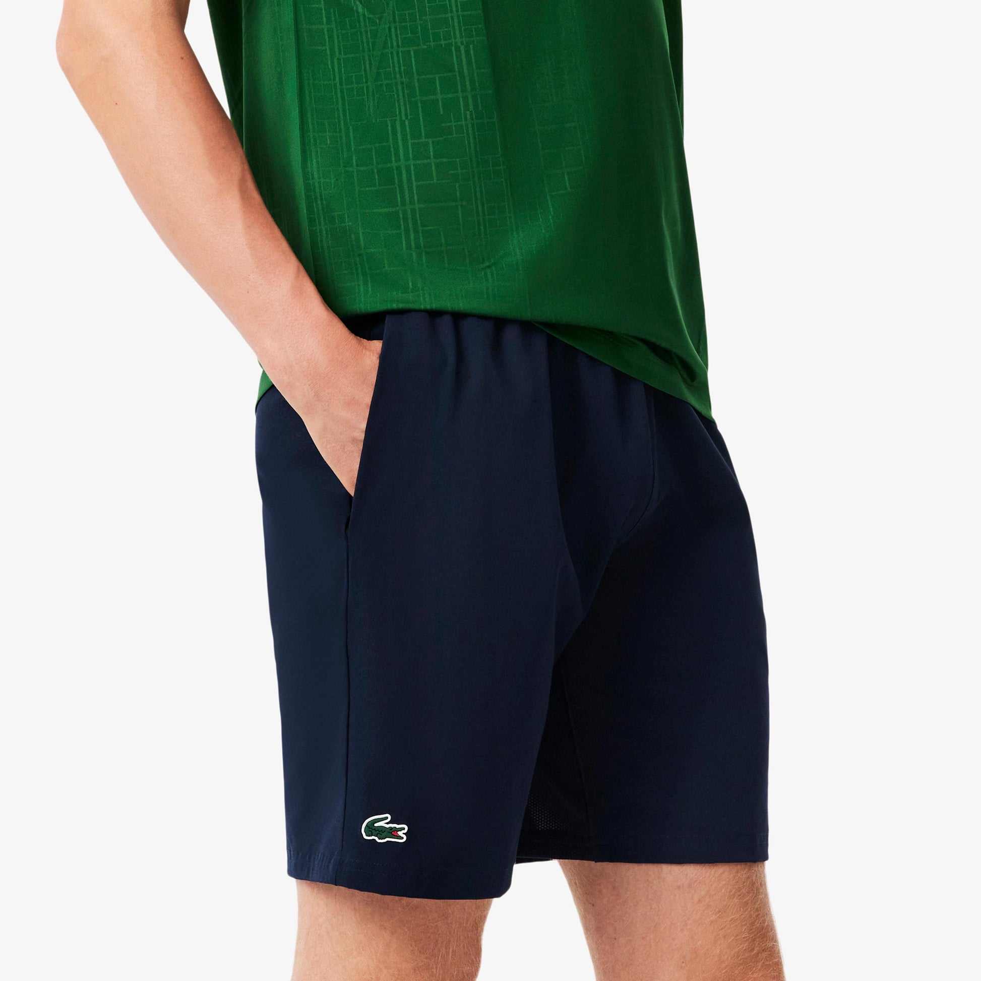 Lacoste Djokovic Shorts Herrar - mörkblå, grön