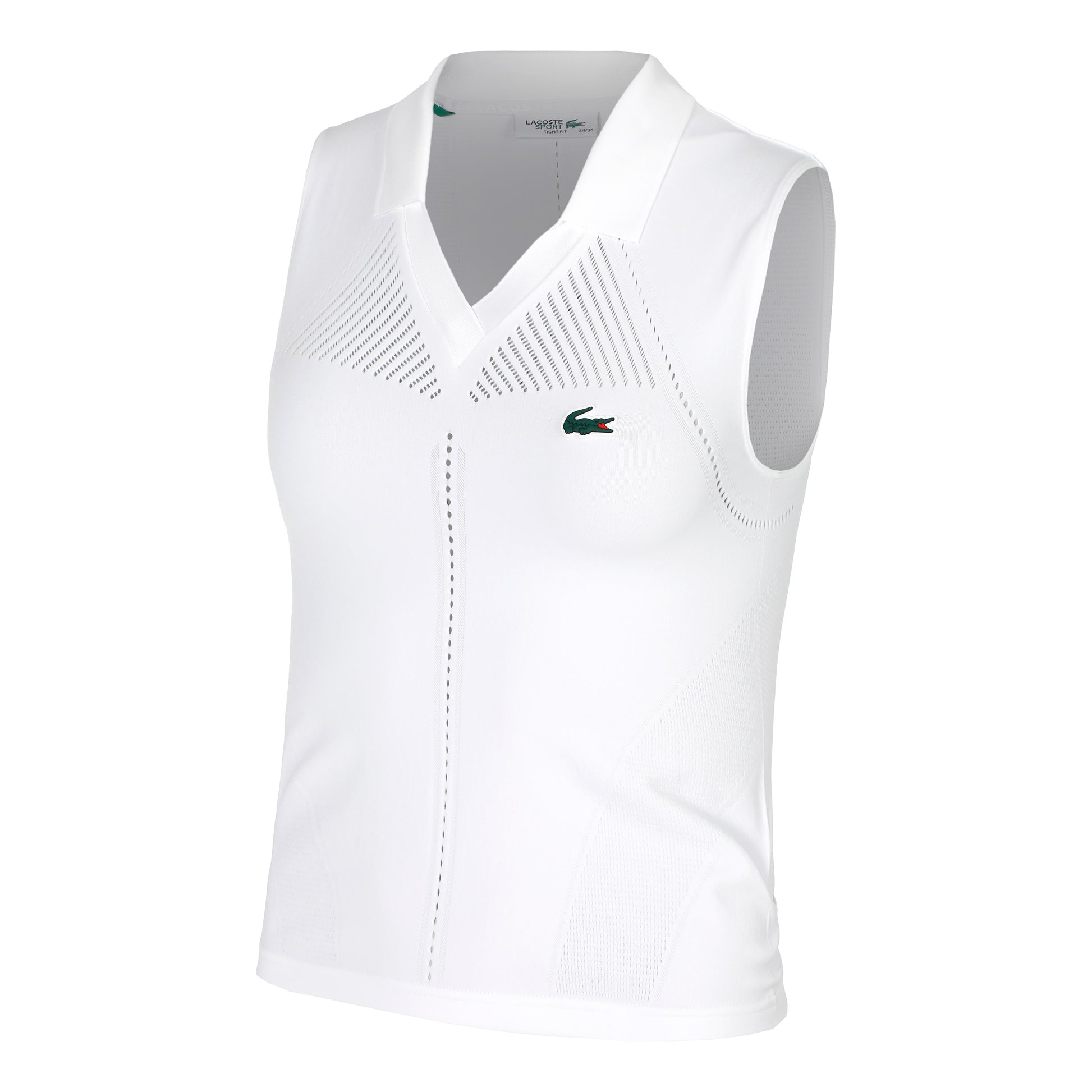 Lacoste Polo Damer - vit,