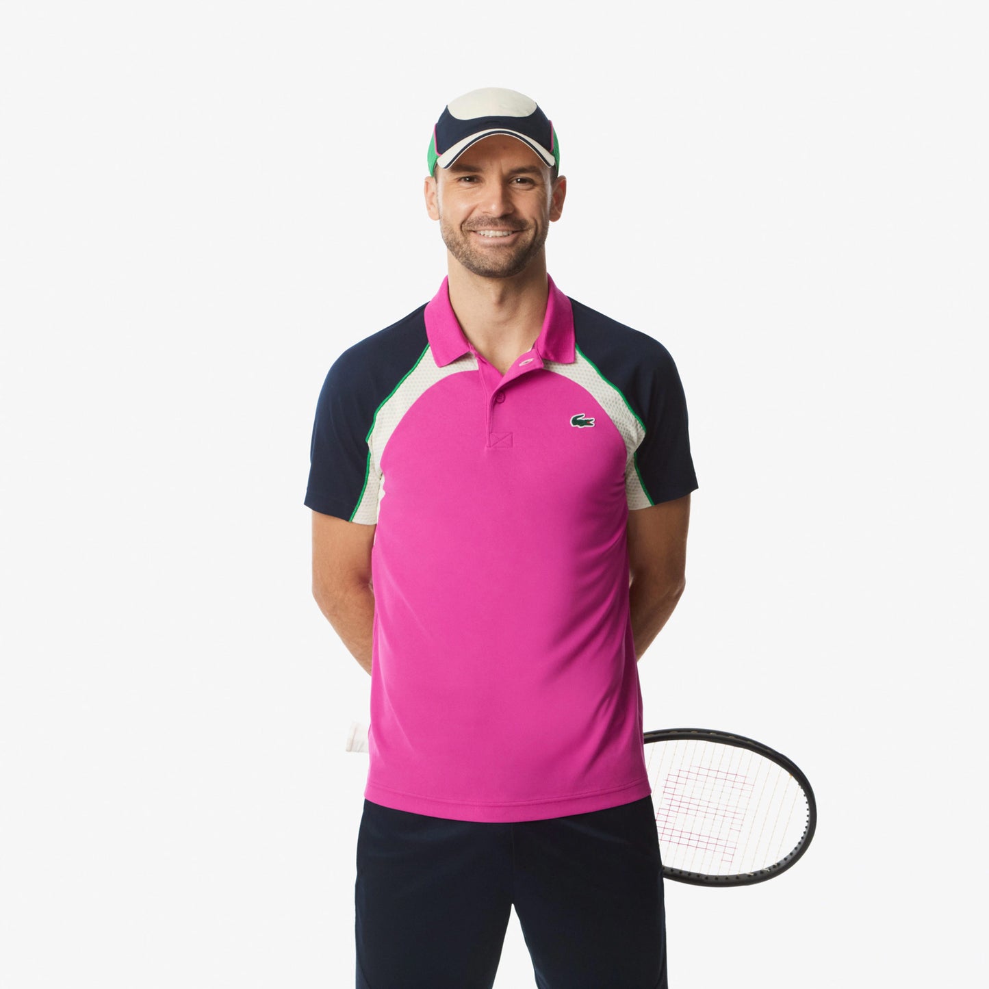 Lacoste Polo Herrar-Pink,Flerfärgad